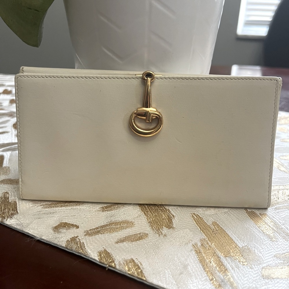 Vintage GUCCI slim leather wallet 1980